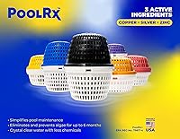 Vista 10 de PoolRx + Unidad de Algicidas Minerales, Control de Algas de hasta 6 Meses, para 100-400 galones, Amarillo y Blanco, Nueva Fórmula con Plata.