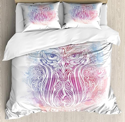 Miniatura 52 de Ambesonne Juego de funda de edredón de pesca, lubina de boca grande atrapando un bocado en espray de agua, imagen salvaje, juego de cama decorativo