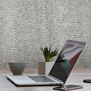 Tink 3D Kendinden Yapışkanlı Duvar Kağıdı Yeni Nesil Akustik Keçe Panel Desenli 52x98 cm (Açık Gri, 10 Adet 5 m²)