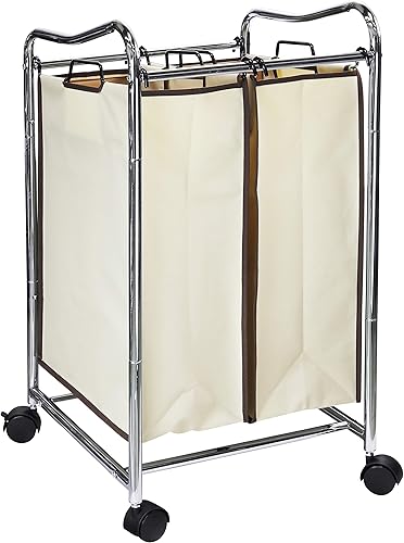 Miniatura 5 de Simple Houseware - Carro rodante clasificador de ropa sucia