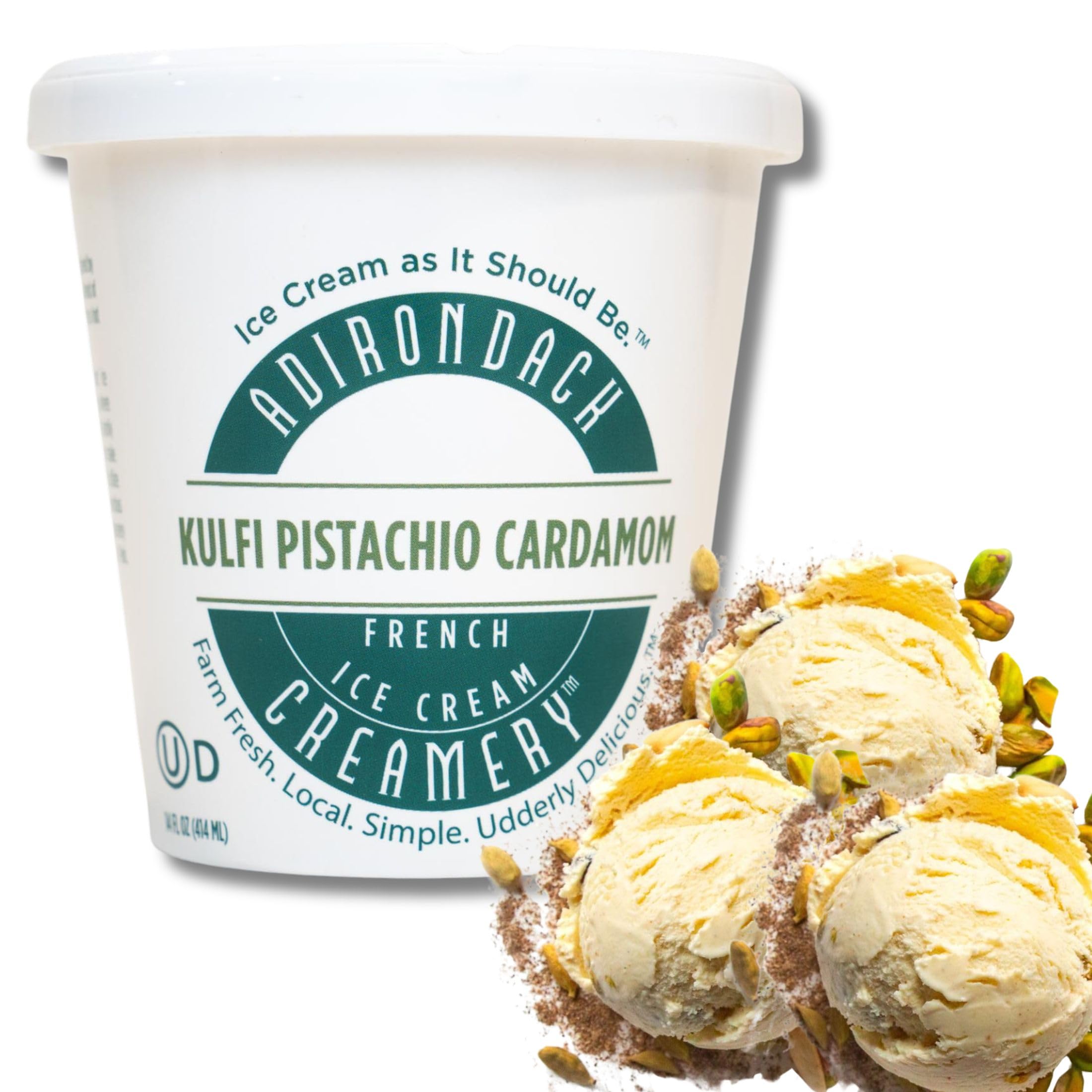 Adirondack Creamery - French Ice Cream - Kulfi-Pistachio Cardamom