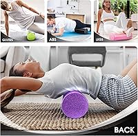Vista 3 de Yes4All High-Density EPP Round Back Roller Foam, Exercise Foam Roller for Yoga, Pilates & Stretching - 12, 18, 24, 36 inch azul