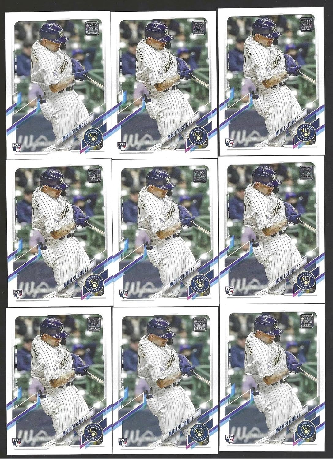 Mario Feliciano Lot Of (22) 2021 Topps Update Series Base Rookie Rc #us174 - Baseball Slabbed Rookie Cards