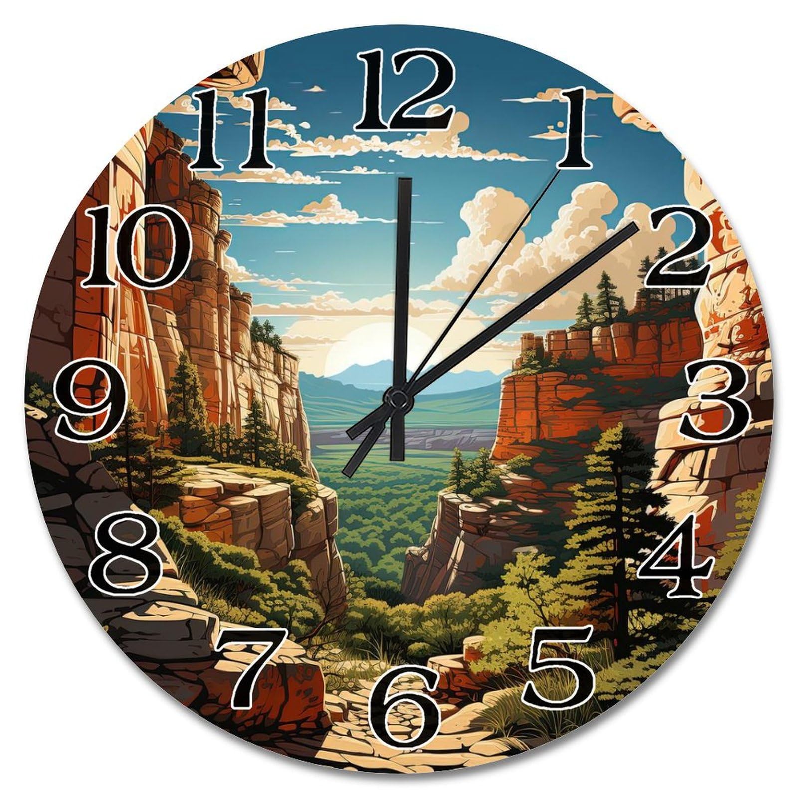 Horloge murale ronde Verde 38 cm pour sublimer le salon de vos amis