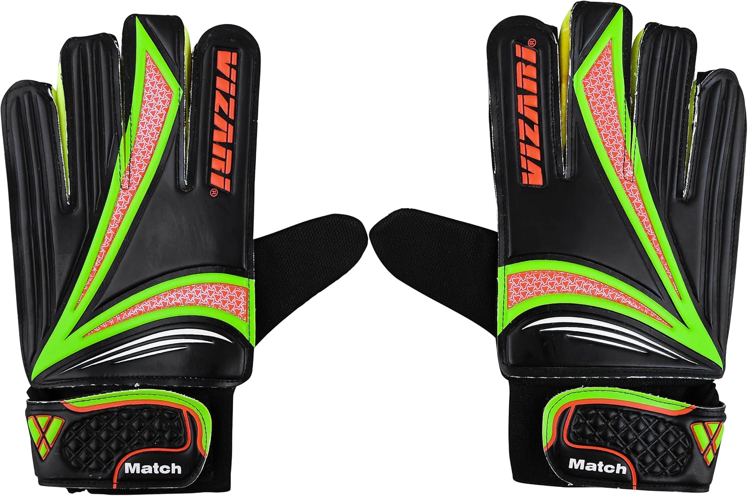 Vizari Junior Gloves for Protection & Grip | Tri-Color Youth Soccer Goalie Gloves with Elastic Wristband for Secure Fit | Finger Support Goalkeeper Gloves with Foam Cushioning for Kids & Youth : Sports & Outdoors