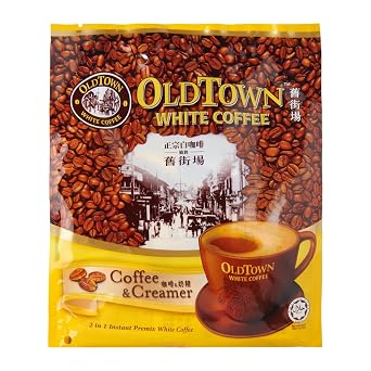 Malaysia Old Town White Coffee / 2 In 1 Coffee & Creamer / Great Taste, Full Body White Coffee Minus The Sugar / Great Choice For The Health Conscious / 15s x 25g