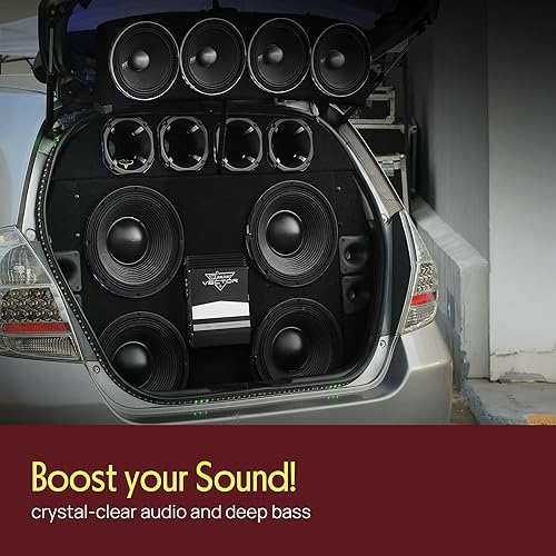 Miniatura 3 de Lanzar Amplificador MOSFET de alta potencia de 2 canales, delgado 800 vatios conectable, mono estéreo de 2 canales, amplificador de audio para