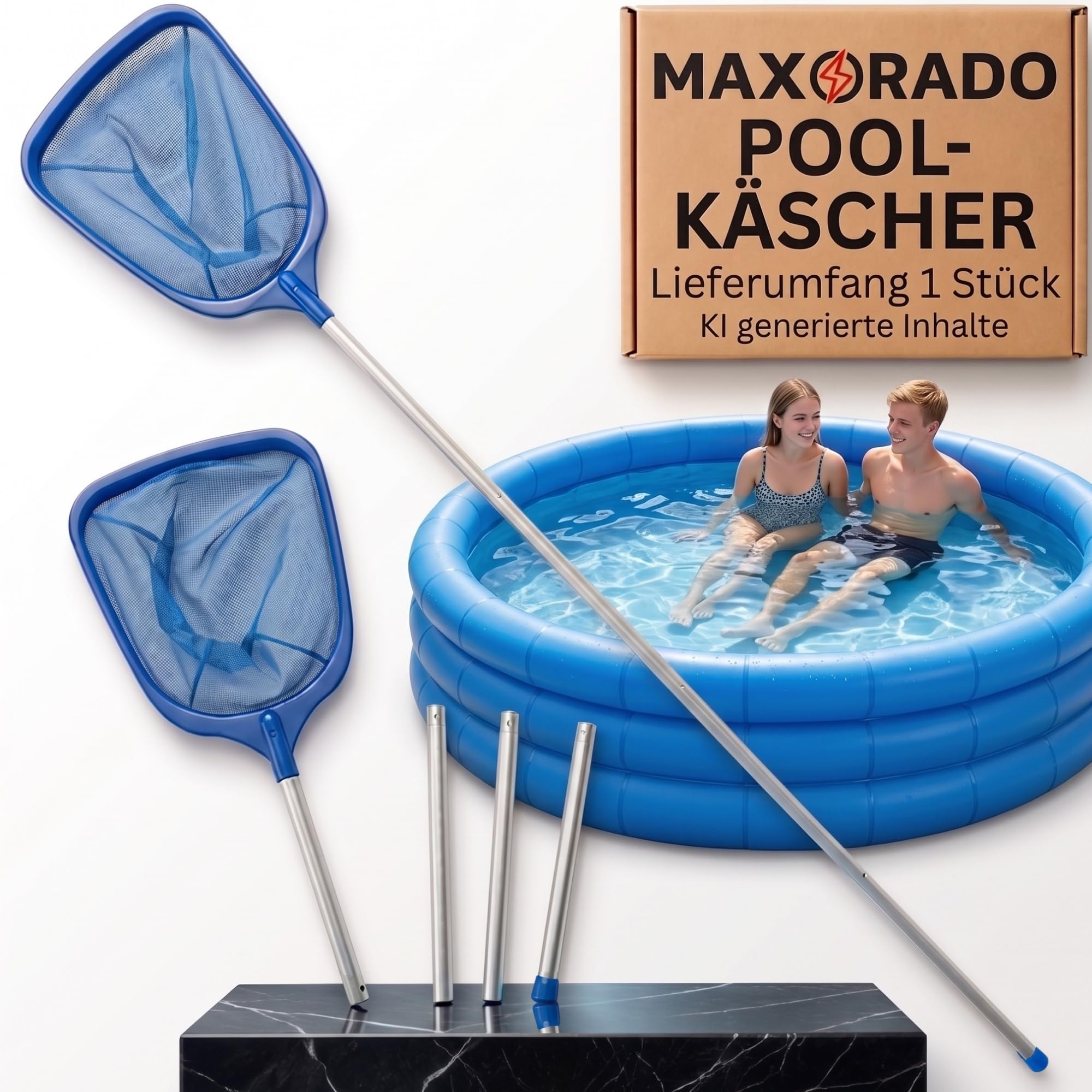 Épuisette de nettoyage pour piscines et spas en été