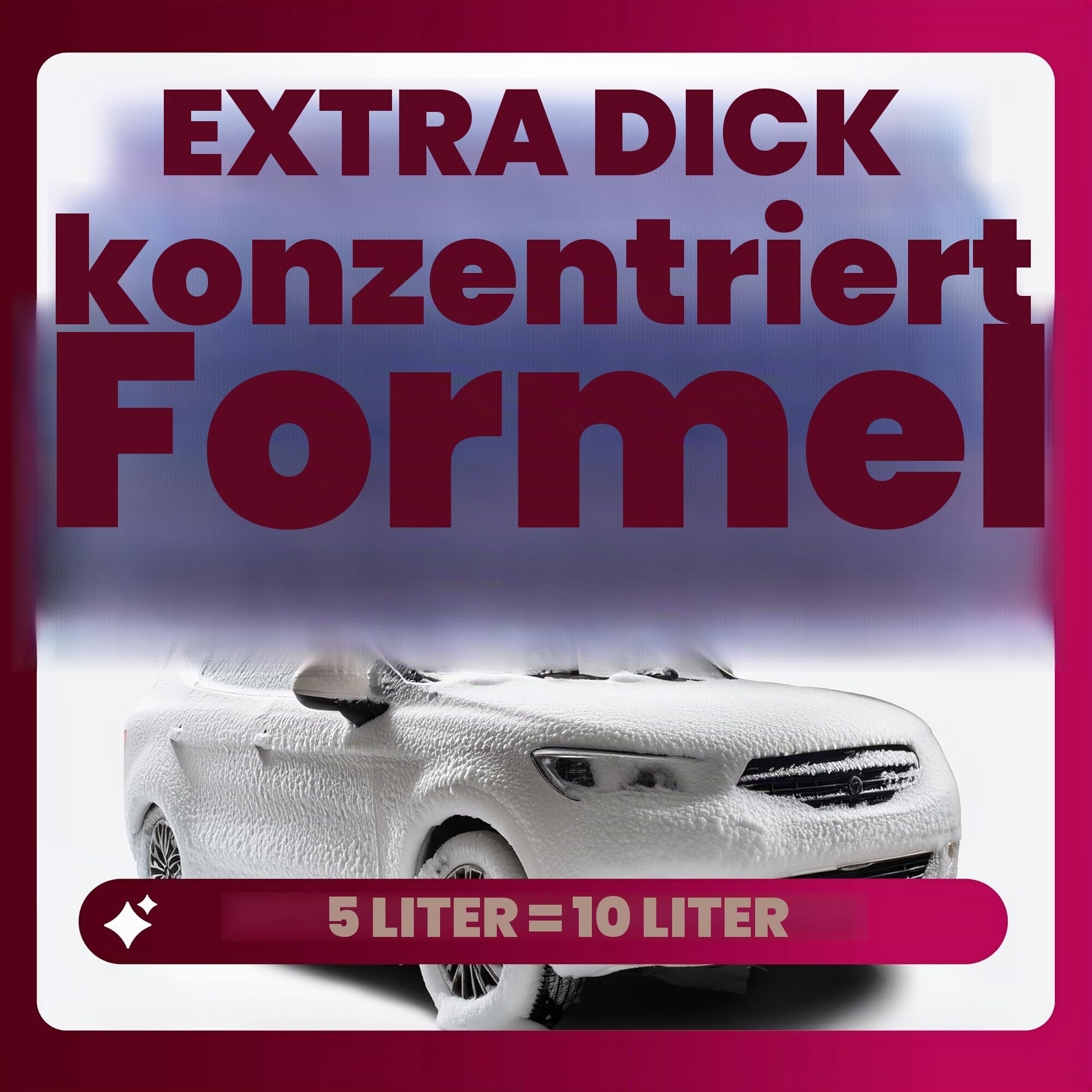 Dirtbusters Snow Foam Shampoo Autopflegereiniger, 5 Liter | Reinigungsschaum, Professionell, Mit Hochglanzwachs, Süßkirschduft, Für professionelle Autowäsche