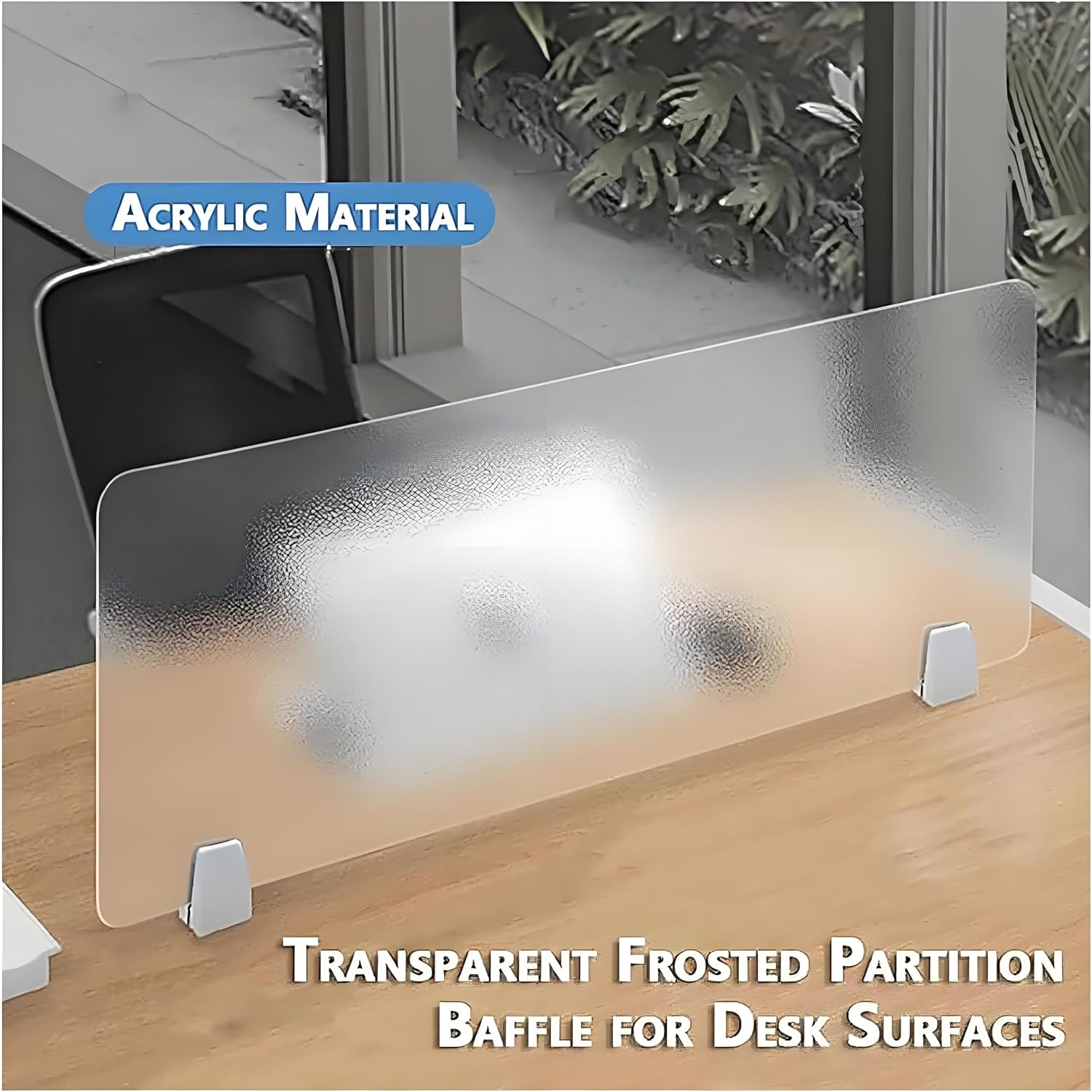 Acrylic Desk Privacy Divider - Double-Sided Frosted Partition Panel for Office, 60x30cm (23.6x11.8) - Enhance Workspace Privacy & Focus,60x30cm(23.6x11.8)