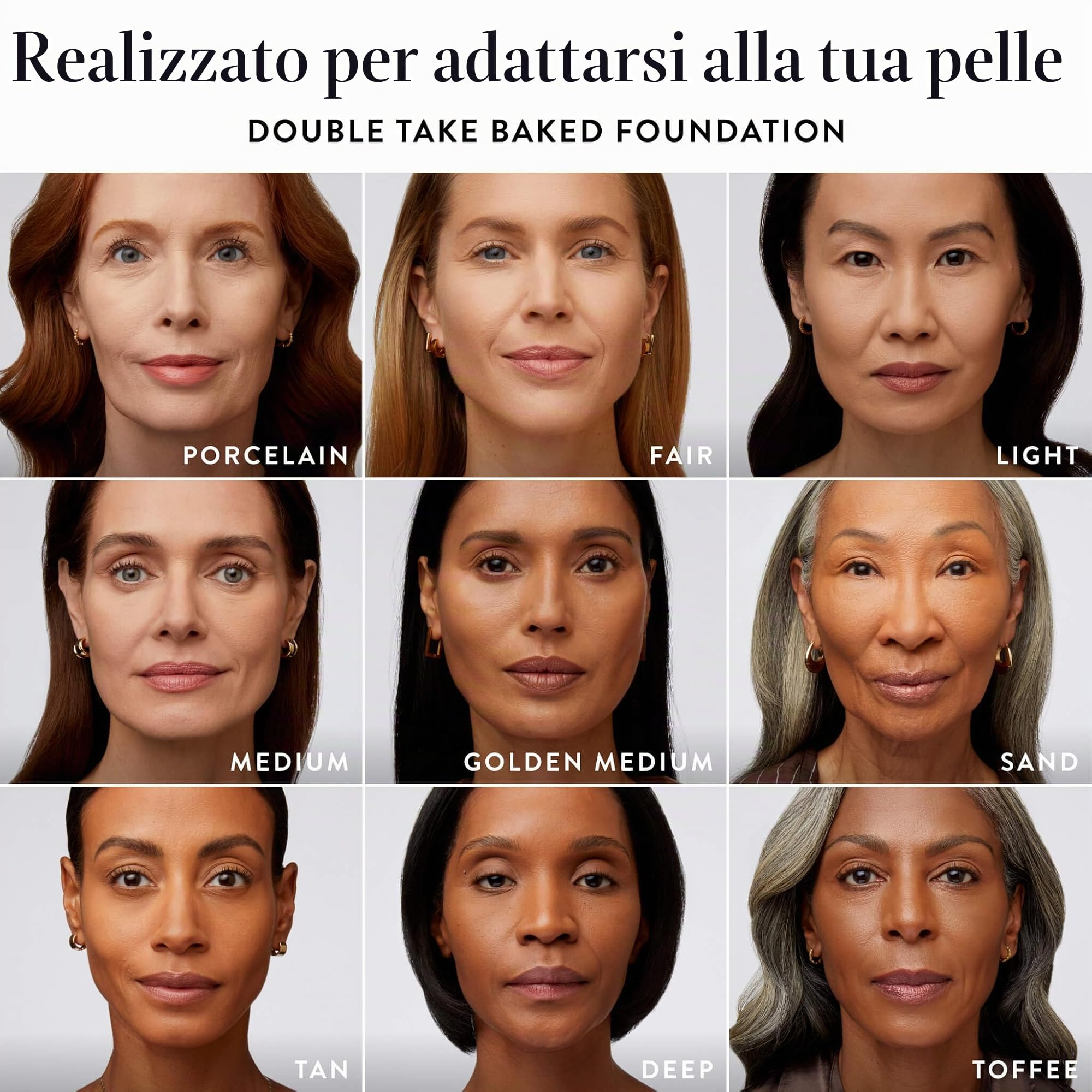 LAURA GELLER NEW YORK Fondotinta in Polvere Baked Double Take – Coprenza Totale, Finish Opaco Traspirante, Fondotinta Coprente a Lunga Tenuta, Formula Anti-Età, Senza Effetto Maschera