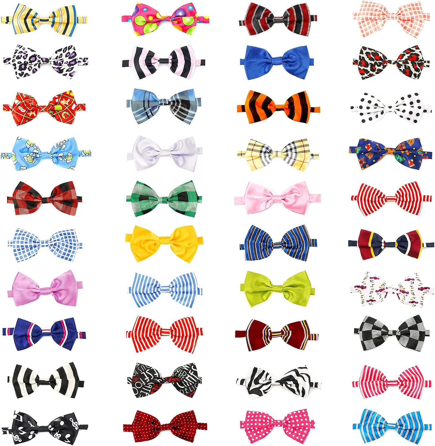 Bow Tie Dog Collar, Segarty 40pcs Pet Bow Ties with Adjustable Dog Bowtie Collar, Bulk Pet Bowknot for Girl Boy Small Medium Dogs Cats…