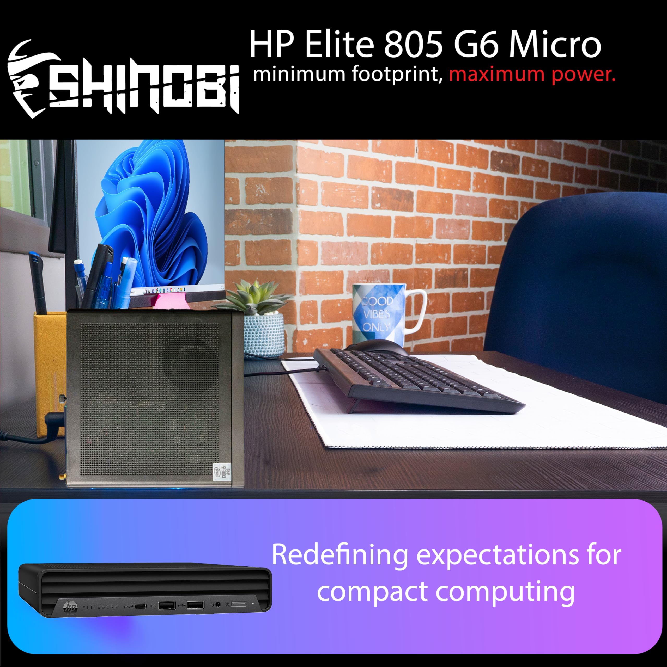 Amazon.com: HP EliteDesk 805 G6 Mini PC | Ryzen 5 Pro 4650GE