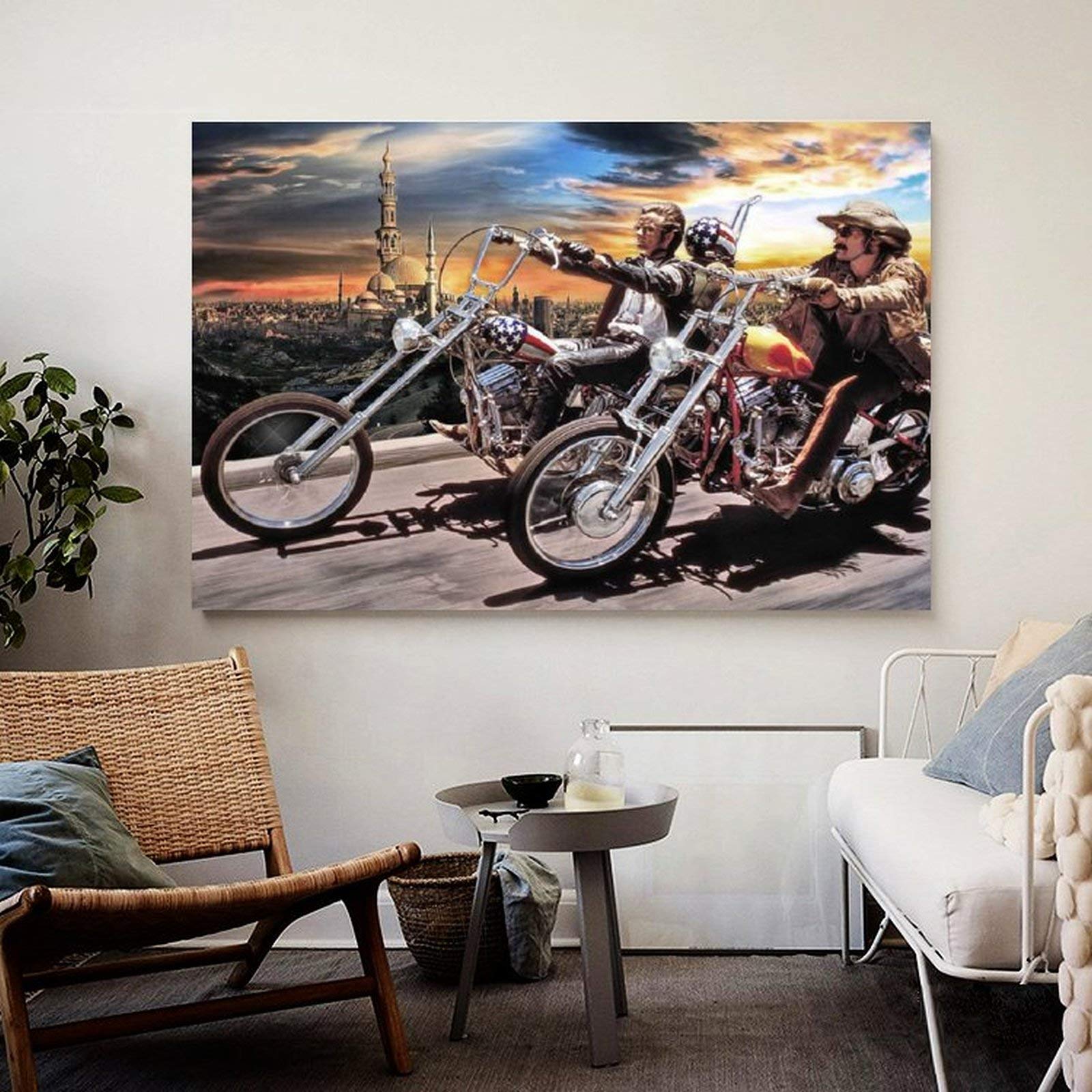 DEABOLAR David Mann Easy Rider Canvas Art Poster Canvas Art Poster