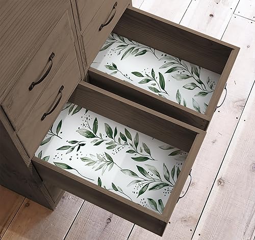 Miniatura 6 de Papel tapiz autoadhesivo para despegar y pegar, papel de pared de hojas verdes, papel de contacto moderno, extraíble, autoadhesivo para baño,