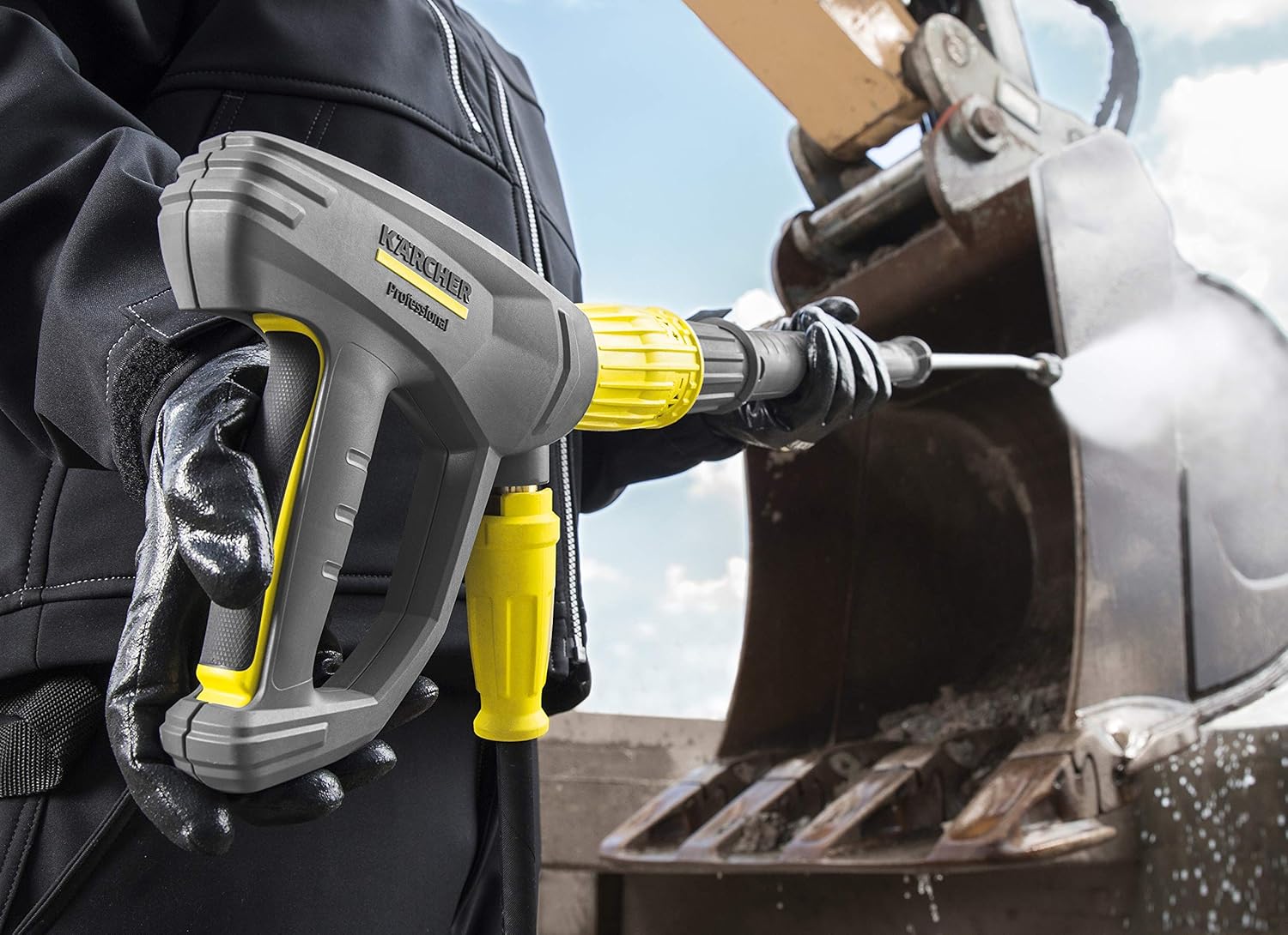 User operating Karcher Easy!Force Pressure Washer Gun Handle