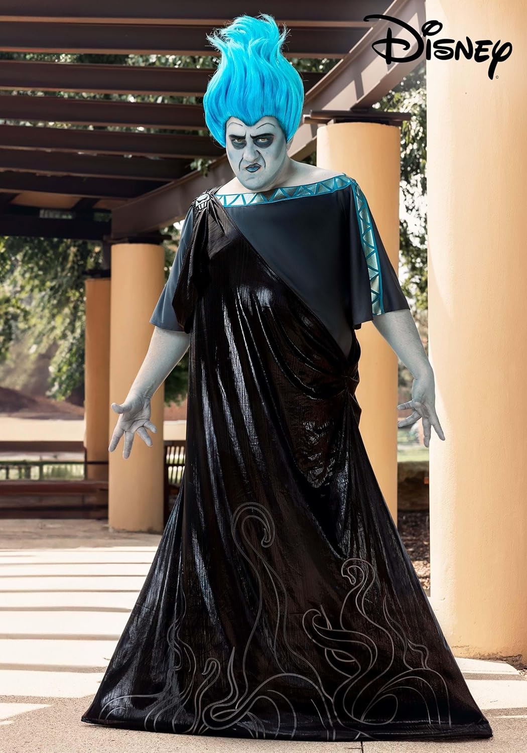 Plus Size Hades Costume | Disney's Hercules Hades Adult Costume, Blue Haired Greek God of the Underworld - Image 2