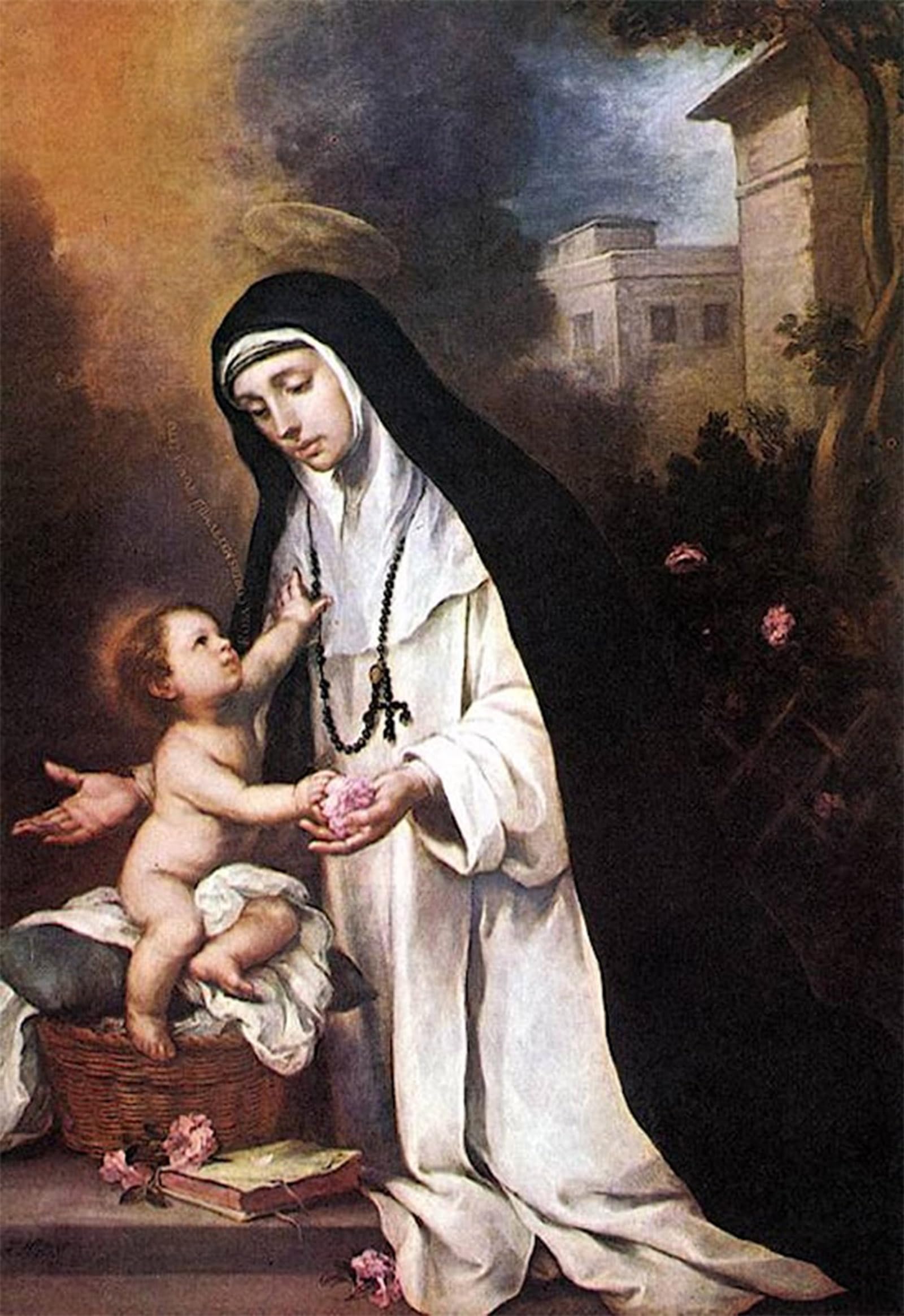 ARTXLXXBN Famous Painting Art Wall Decor Abstract Art Picture St Rose of Lima by Bartolome Esteban Murillo Animal Pictures for Home Decor 60x90cm