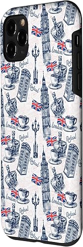 Miniatura 2 de Funda para iPhone 11 Pro Londres con Big Ben, Booth, Union Jack, estuche de té inglés