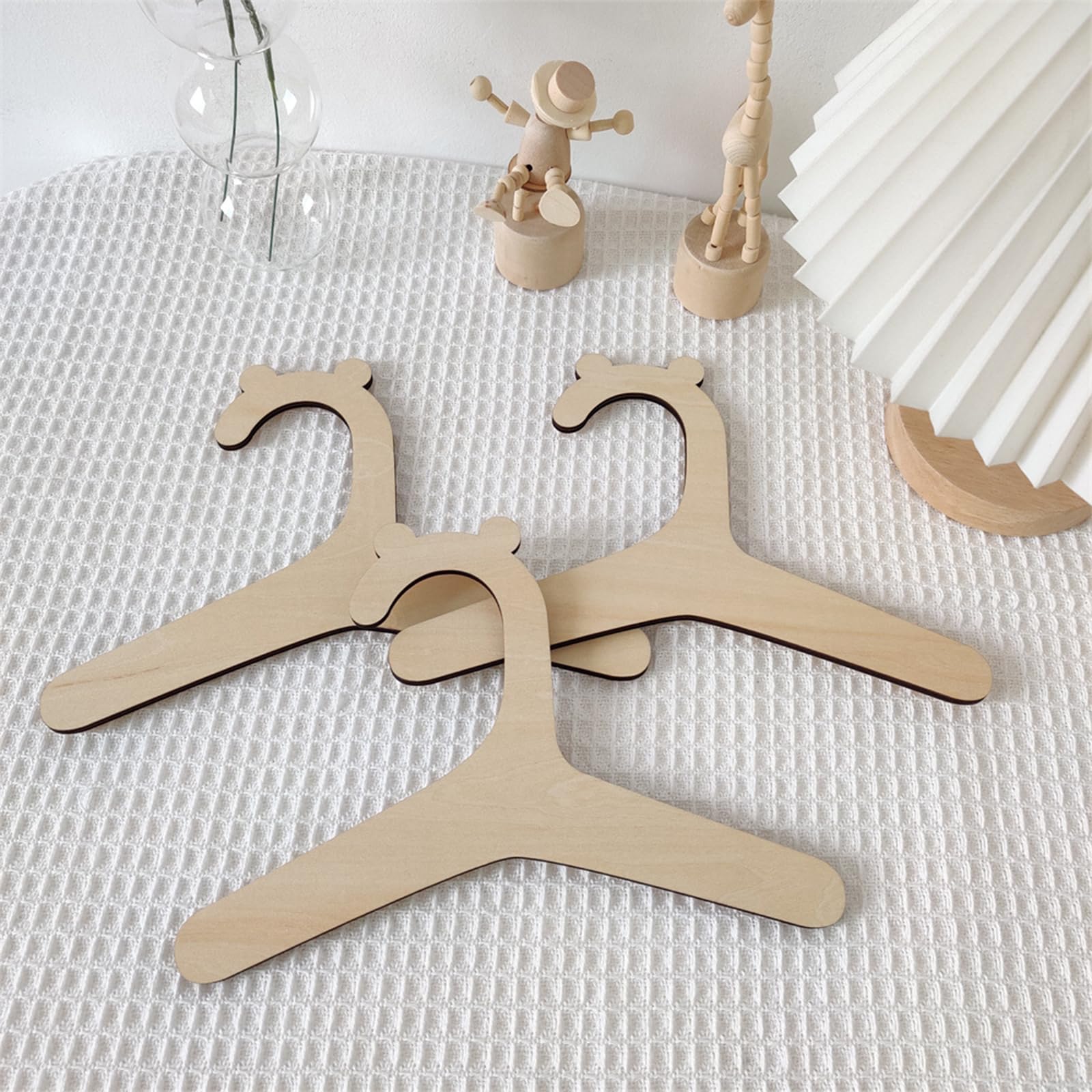 Appendiabiti per Bambini 25 Pezzi Legno Antiscivolo Impilabili Neonato