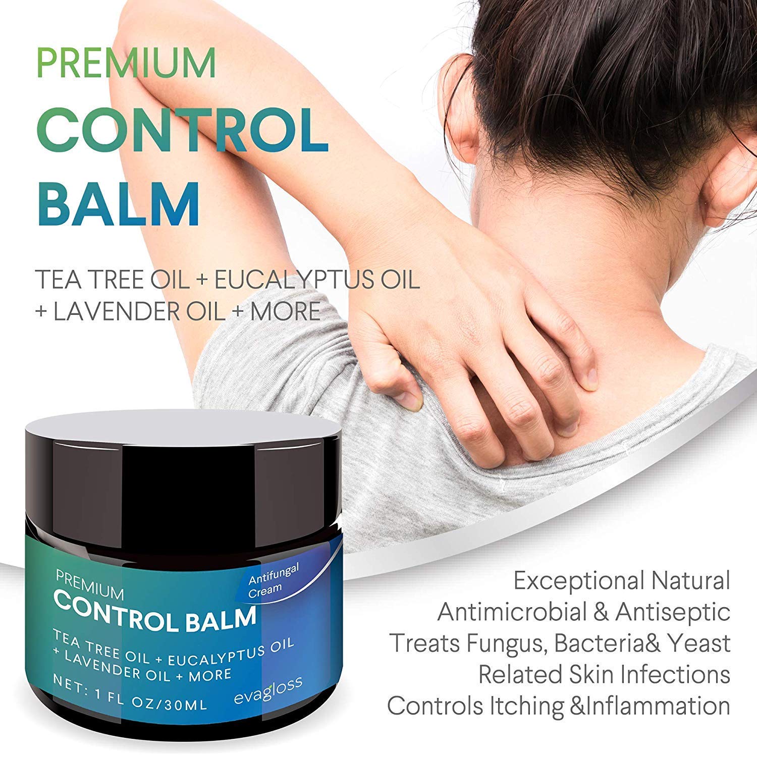 Evagloss Antifungal Cream Repair AntiItch Balm For Face & Body, Fungal