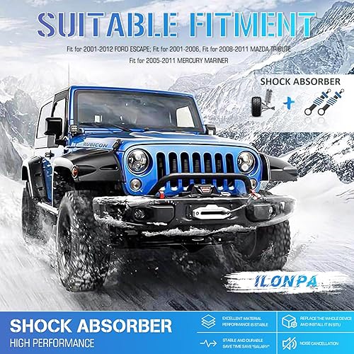 Miniatura 2 de Puntales delanteros con resorte helicoidal para Ford Escape 2001-2012, Mazda Tribute 2001-2011, Mercury Mariner 2005-2011, montaje de choque de