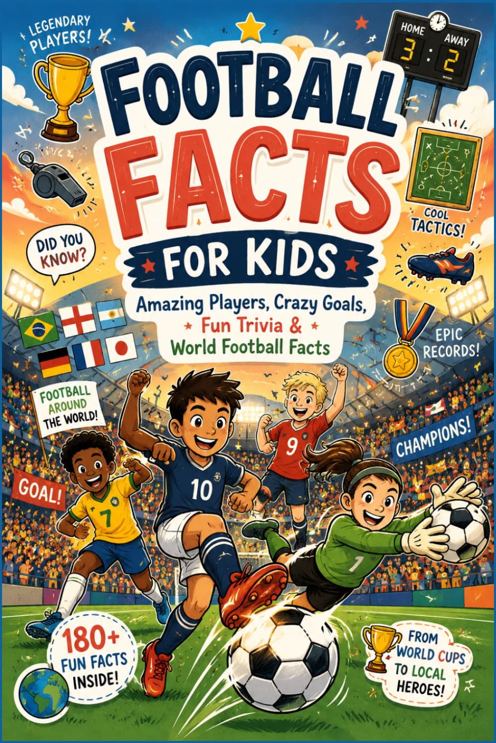 Football Facts For Kids: Amazing Players, World Cup History, Legendary Goals, Fun Trivia & Soccer Records for Kids