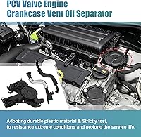 Vista 3 de X AUTOHAUX Kit de respiradero de válvula PCV, ventilación del cárter del motor, manguera separadora de aceite, tubo de escape 06H103495AH para VW
