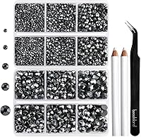 Vista 9 de 6736 piezas de diamantes de imitación termoadhesivos con parte trasera plana, diamantes de imitación AB transparentes para manualidades y ropa, 5