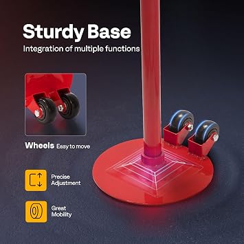 SPECSTAR Movable Underhoist Support Stand, 3/4 Ton 1650Lbs Capacity Jack Stand Lifting from 52 to 76 Inch with Replaceable Saddle and Steel Base