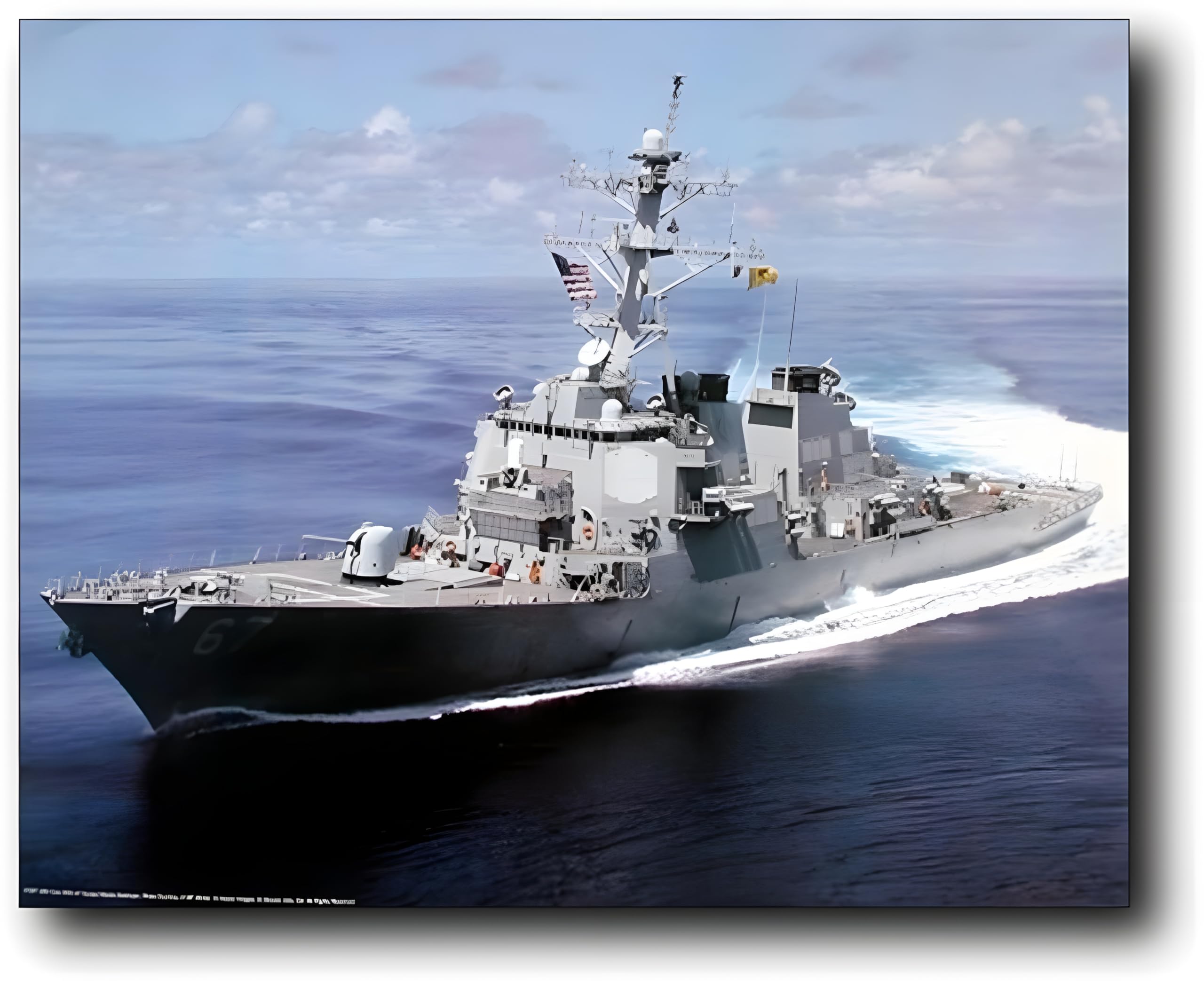 Impact Posters Gallery Military USS Cole Guided Missile Destroyer Carrier Navy Ship Wall Decor Art Print Poster (16x20)