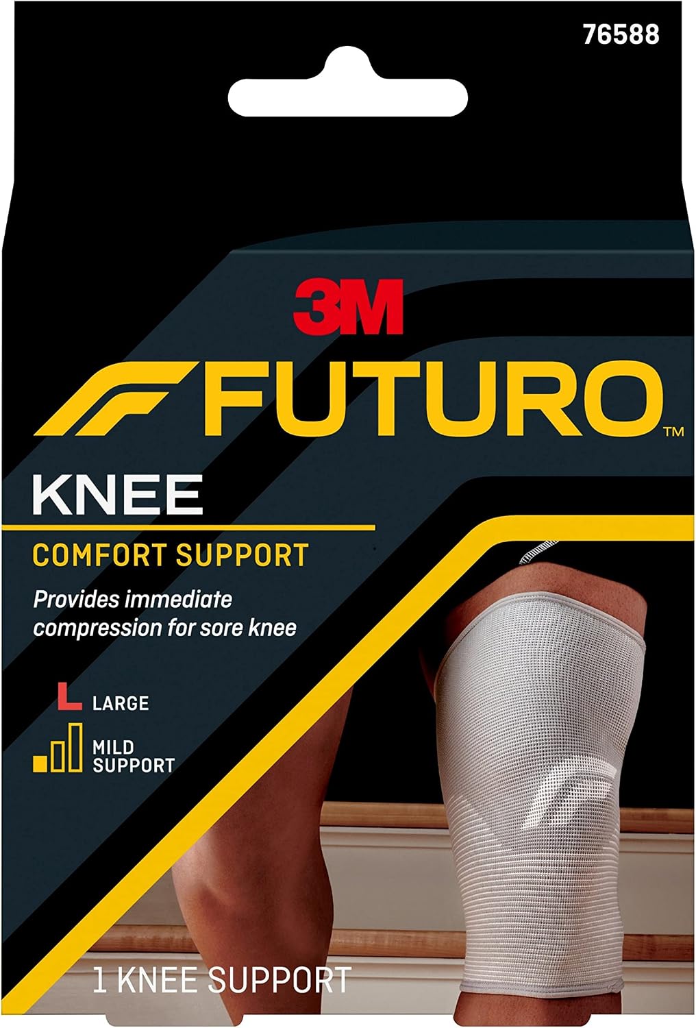 FUTURO Comfort Lift Knee Support, Gray, Large
