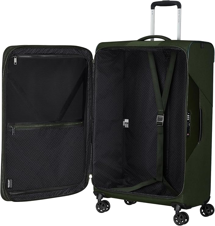 Samsonite Litebeam - Spinner L, Expandable Suitcase, 77 cm, 103/111 L, Green (Climbing Ivy)