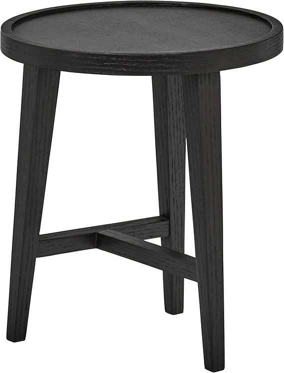 Amazon Brand Rivet MidCentury Modern Round Black Wood