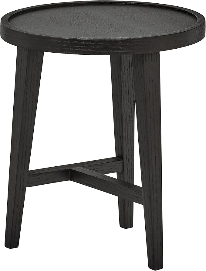 Amazon Brand Rivet MidCentury Modern Round Black Wood