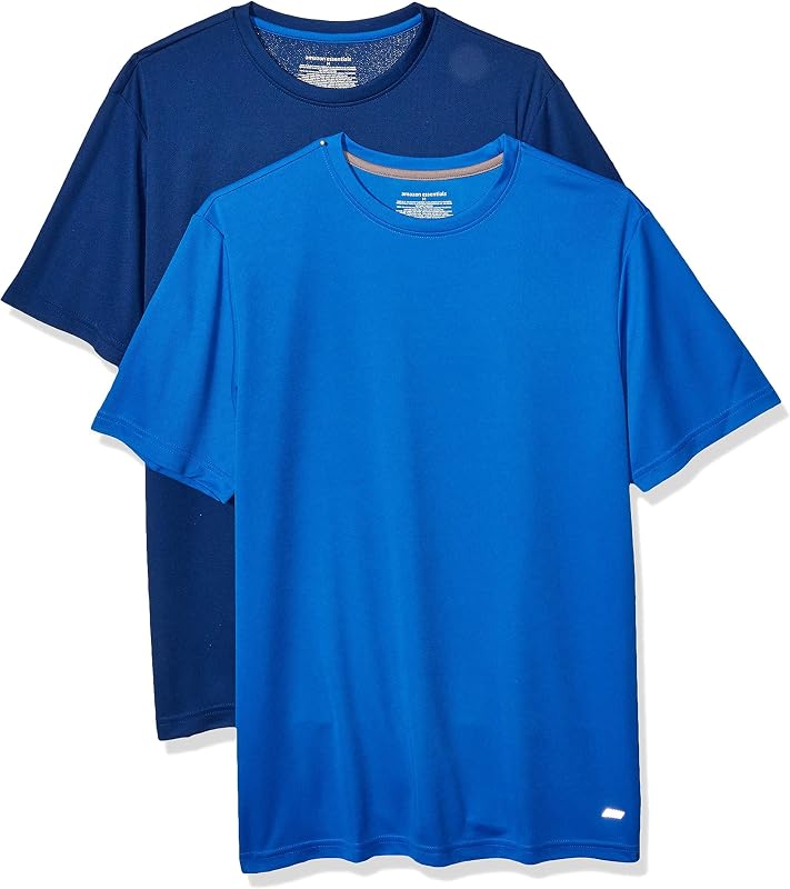 Camisetas transpirables Active Performance Tech Gym Amazon Essentials para hombre, pack de 2
