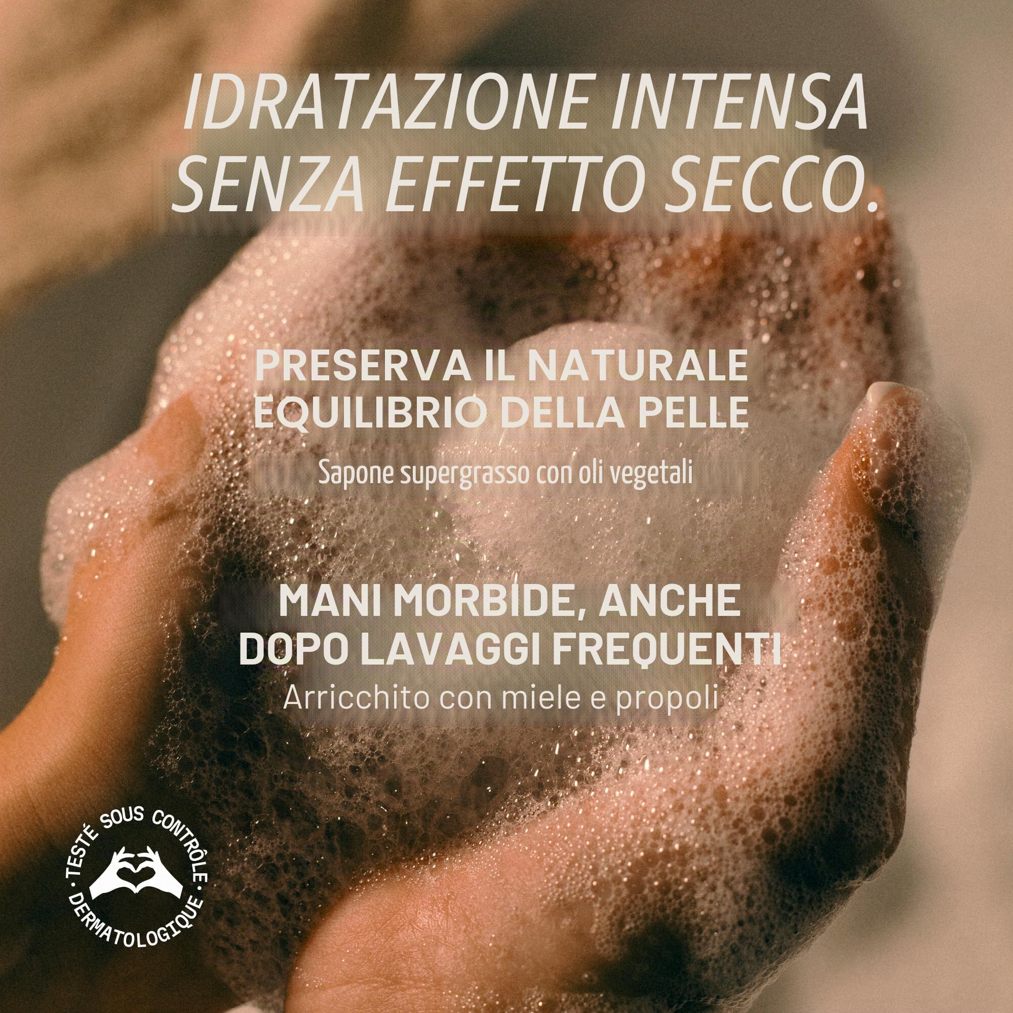 Panier des Sens - Sapone Liquido di Marsiglia Miele - Sapone Mani Idratante - con Olio di Cocco ed Estratto di Miele Biologico - 97% di Ingredienti Naturali - Sapone Mani Made in France - 500ml