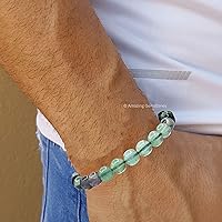 Vista 486 de Amazing Gemstone Crystal Bracelet for Women Men's Gifts - Protection Healing Crystal Bracelet - 8mm Gemstone Beaded Adjustable Bracelet Pulseras