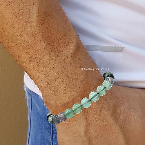 Miniatura 486 de Amazing Gemstone Crystal Bracelet for Women Men's Gifts - Protection Healing Crystal Bracelet - 8mm Gemstone Beaded Adjustable Bracelet Pulseras