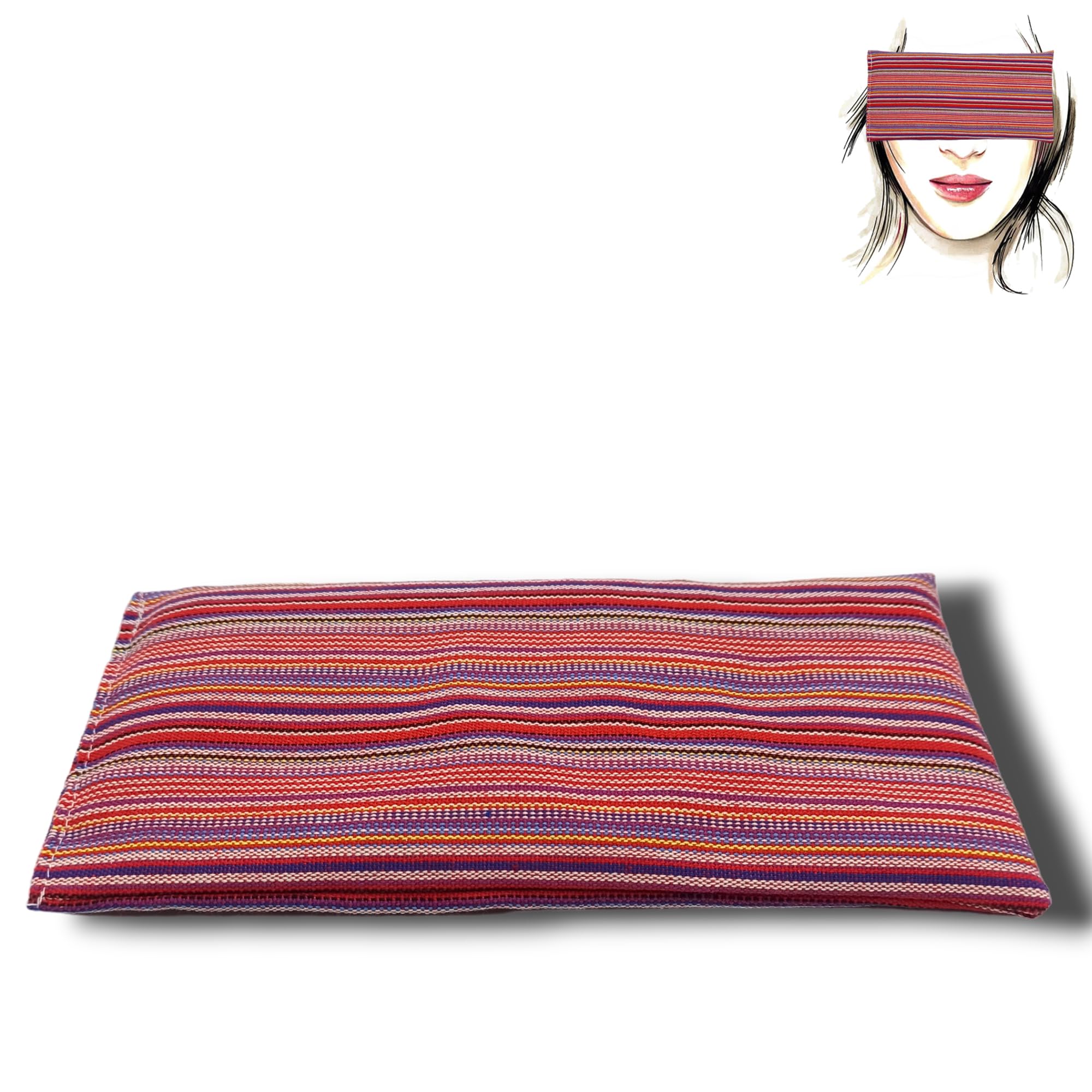 Coussin de Yoga pour Les Yeux Granada - Red | Oreiller pour Les Yeux | Graines de Lavande et de Riz | Yoga, méditation, Relaxation, Reposer des Yeux...