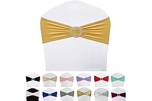 50-Pack of Gold Spandex Chair Sashes