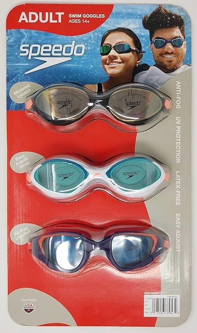 Buy Speedo Swim Goggles, Adult 3-Pack 