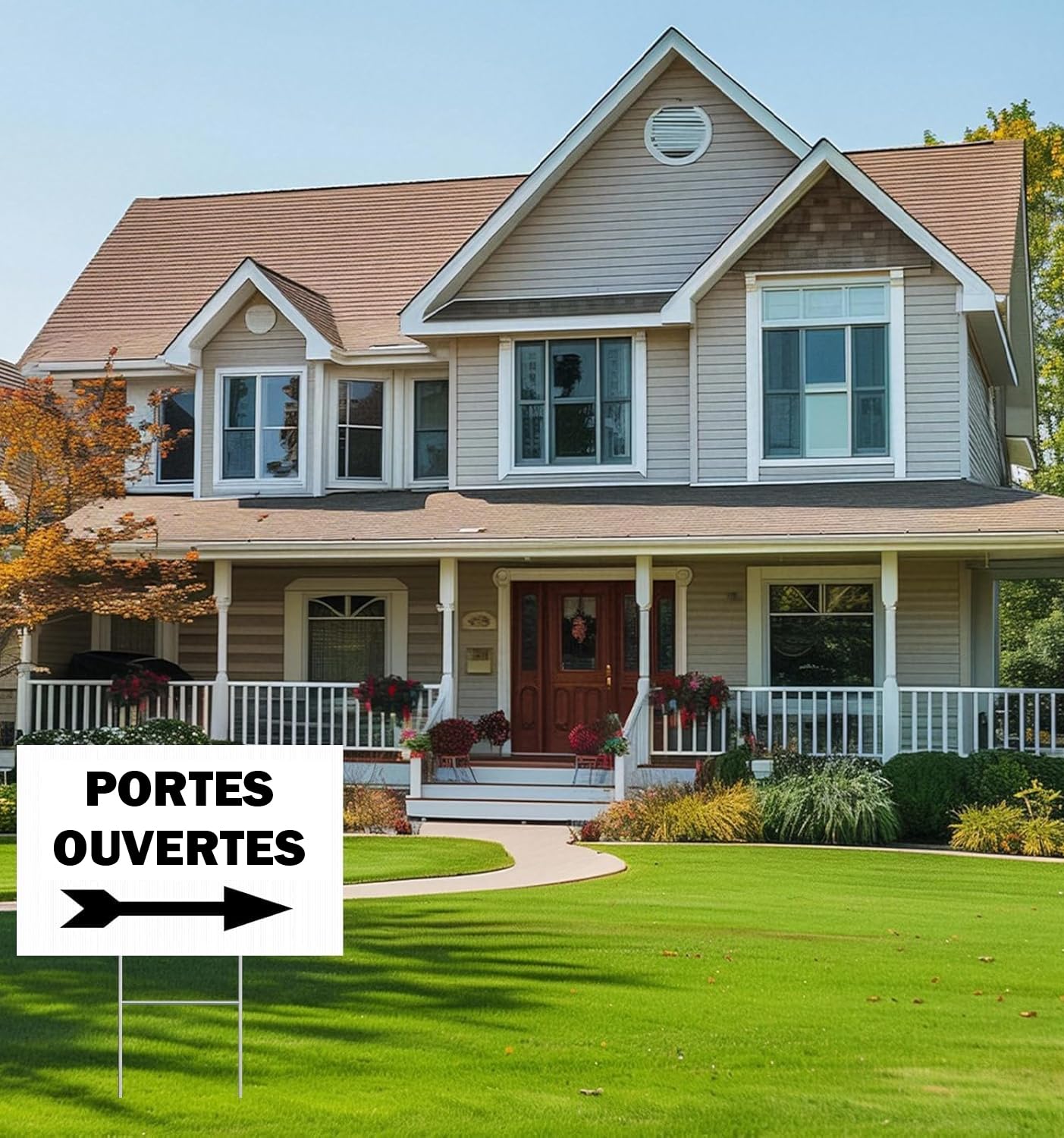20 Pièces Panneaux de Jardin Blancs avec Piquets – Panneaux Extérieurs en Plastique Alvéolaire 41 x 30 cm avec Supports Métalliques en H, pour Location, Vide-Grenier, Fléchage, Mariage, Fête