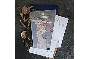 Gold DIY Vellum Wedding Invitation and RSVP Card Sets with Envelopes