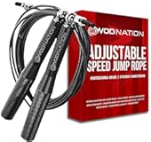 Aluminum Handle High Speed Adjustable Jump Rope for Women and Men - Perfect Skipping Rope for Boxing&comma; Fitness&comma; Workout