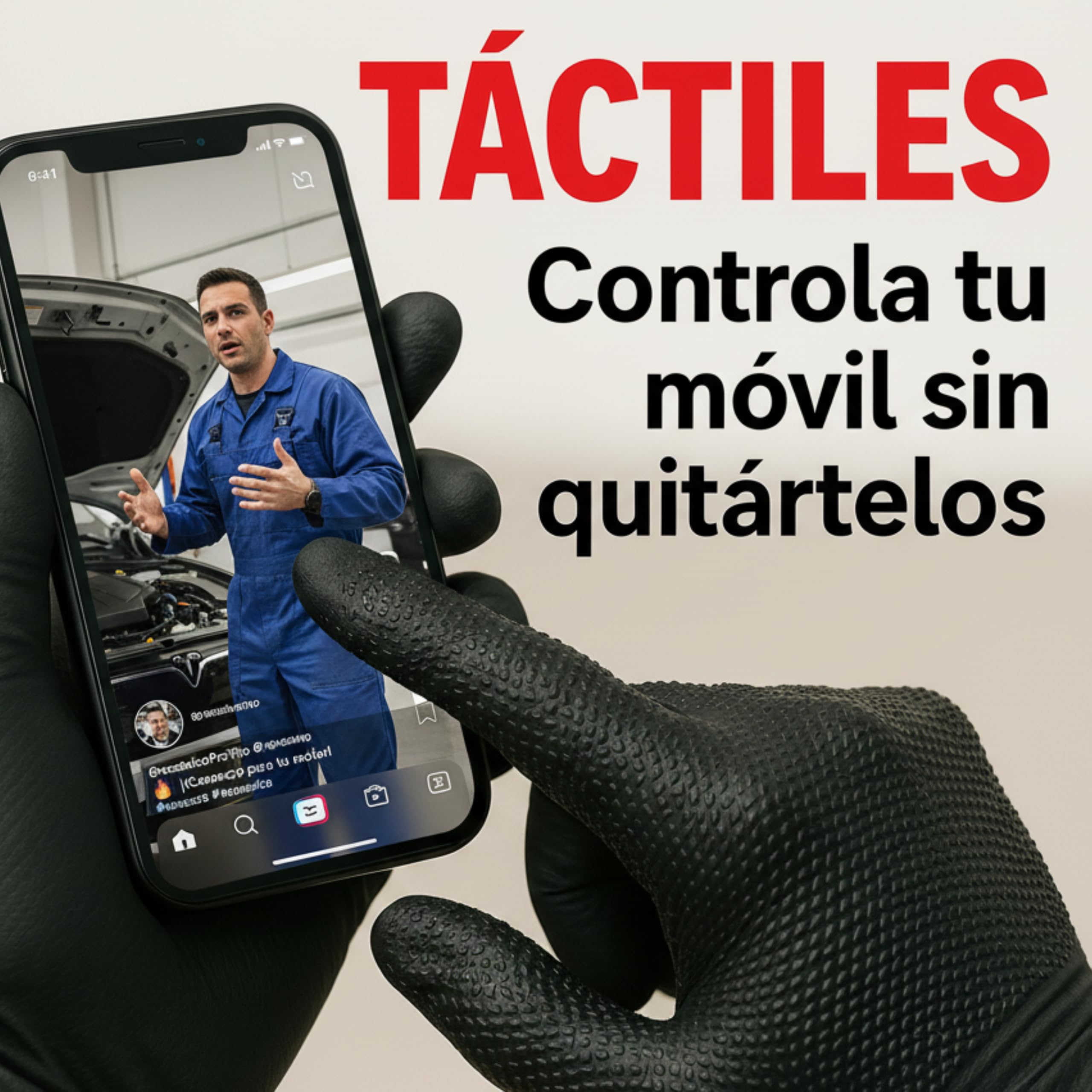 Gants jetables en nitrile noir – Professionnels jusqu'à 10,4 grams Triple résistance | Double diamant même avec huile | Gants de travail pour atelier, industrie, nettoyage (500, Negro, M)