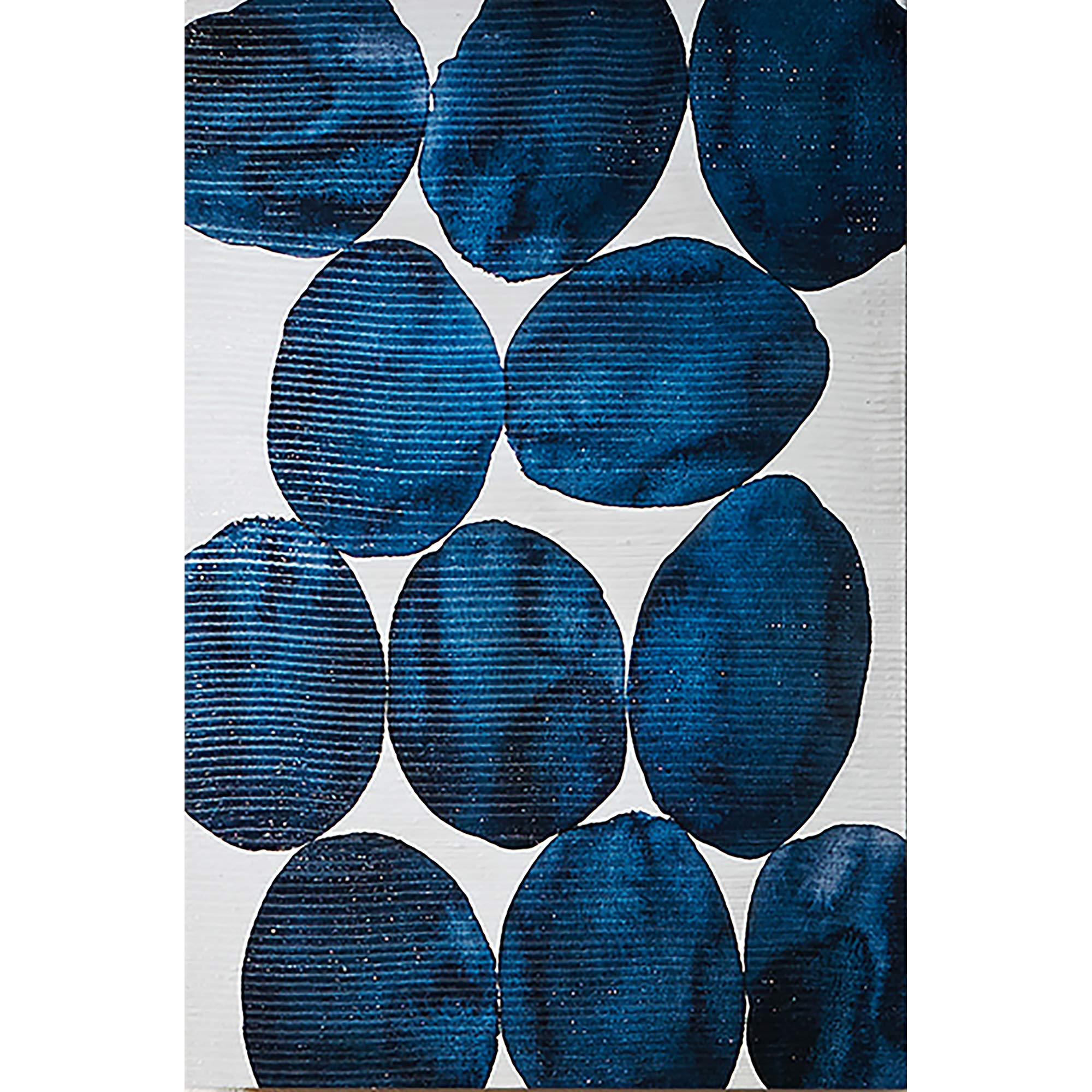 INK+IVY Painted Puzzle Canvas with Heavy Gel Coat, Blue