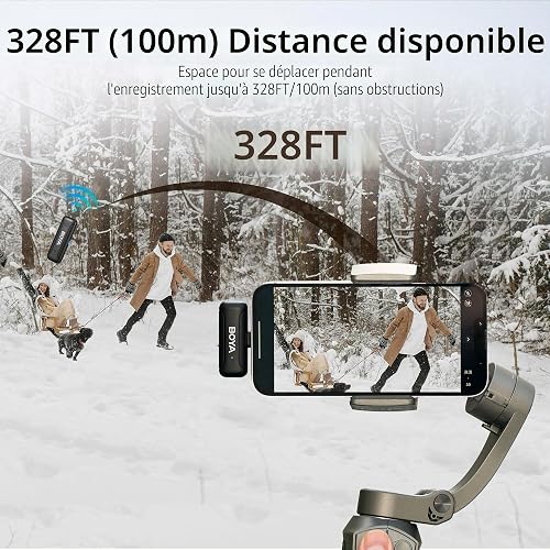BOYA Micro Cravate sans Fil, Microphone pour Enregistrement VidéO avec RéDuction du Bruit Et Transmission 100 Fur iOS Lightning Devices,BYWM3T-D2 - 4