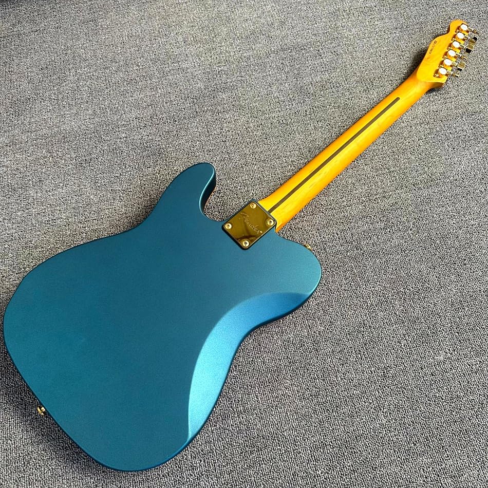 Chitarra elettrica personalizzata blu argento rosa con tastiera in acero e hardware cromato - Guitarra Electrica professionale