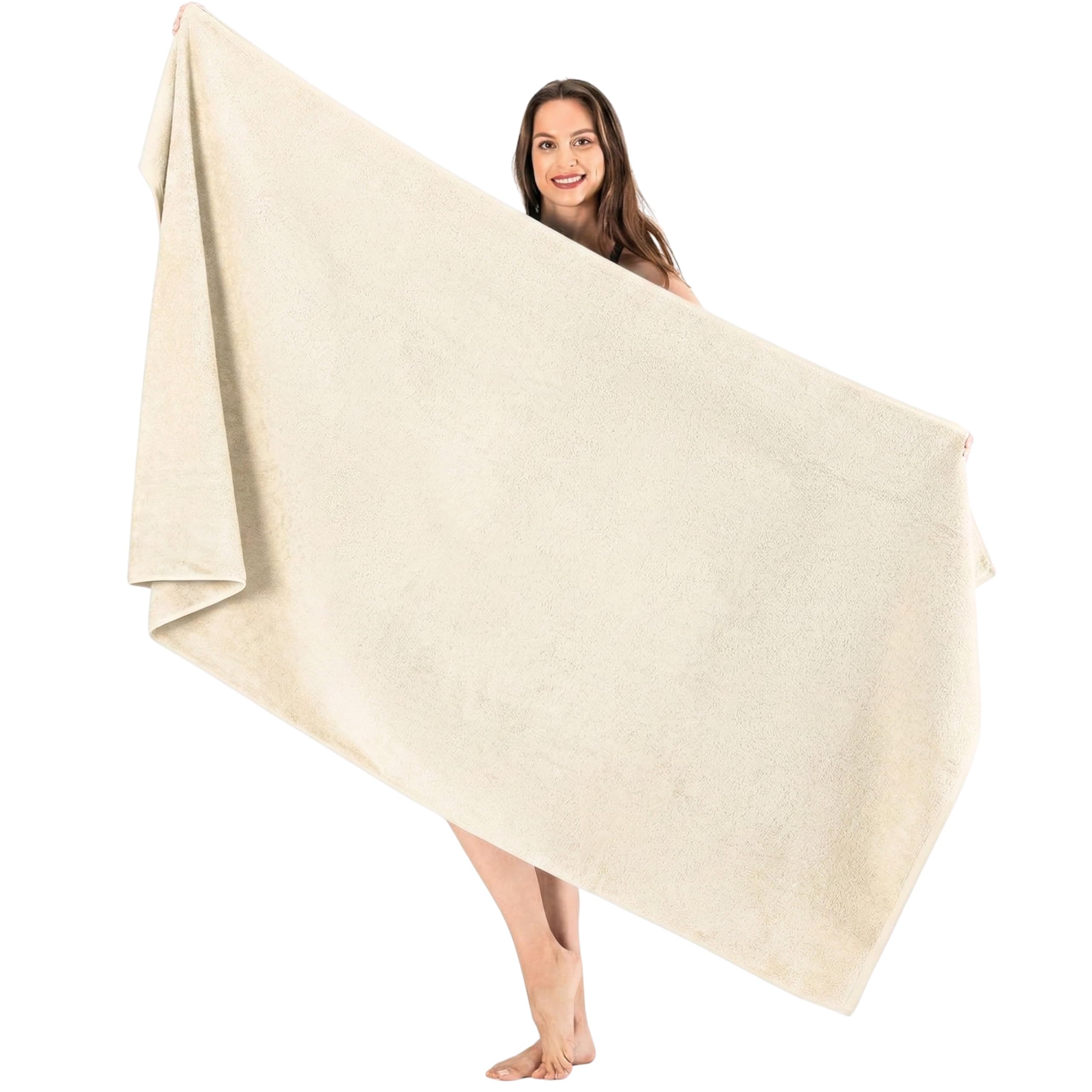 SALBAKOS Luxury 100% Turkish Cotton Bath Sheets 40x80 in Oversized Extra Large Bath Towels | Premium Hotel Quality Thick Soft Absorbent Turkish Towel